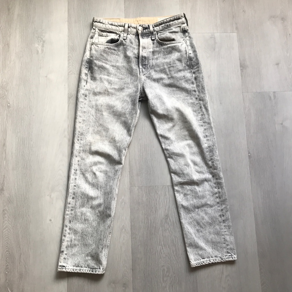 RAG & BONE ACID WASH GRAY JEANS STRAIGHT LEG WOMENS 27